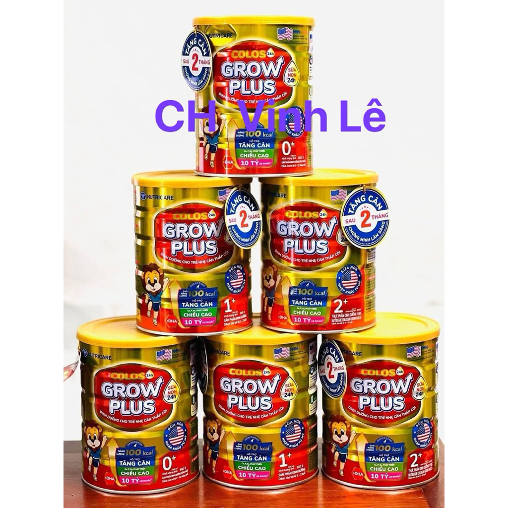 Nutricare sữa bột Colos grow Plus 24h của Nutricare dinh dưỡng cho trẻ nhẹ cân thấp còi.