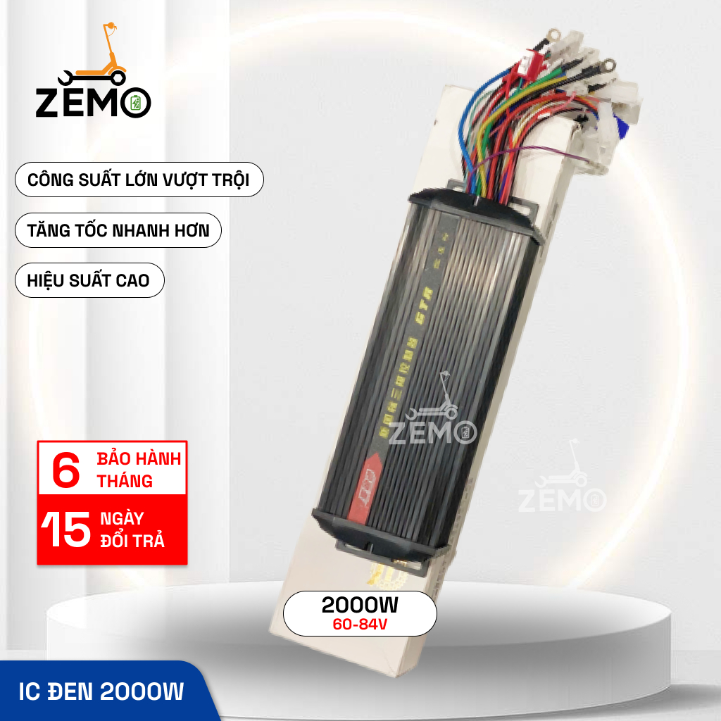 Bộ điều khiển xe điện 2000w 60-84v 18 sò IC Đúc xe điện cao cấp, chạy khoẻ, bốc, êm
