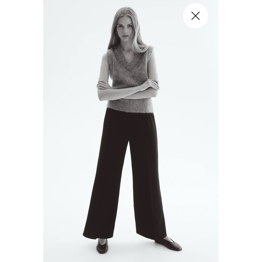 [HM Japan chính hãng] Quần ống suông nữ HM dáng dài basic