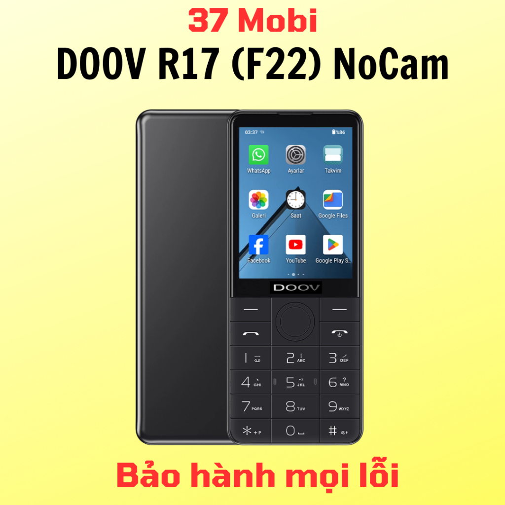 Điện thoại DOOV R17 (F22) NoCam - Android 13 bản quốc tế có Google