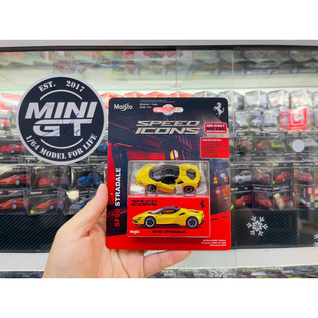 Mô hình xe Speed Icon Ferrari, Lamboghini, Porsche các dòng bản card tỉ lệ 1:64 Maisto 15709
