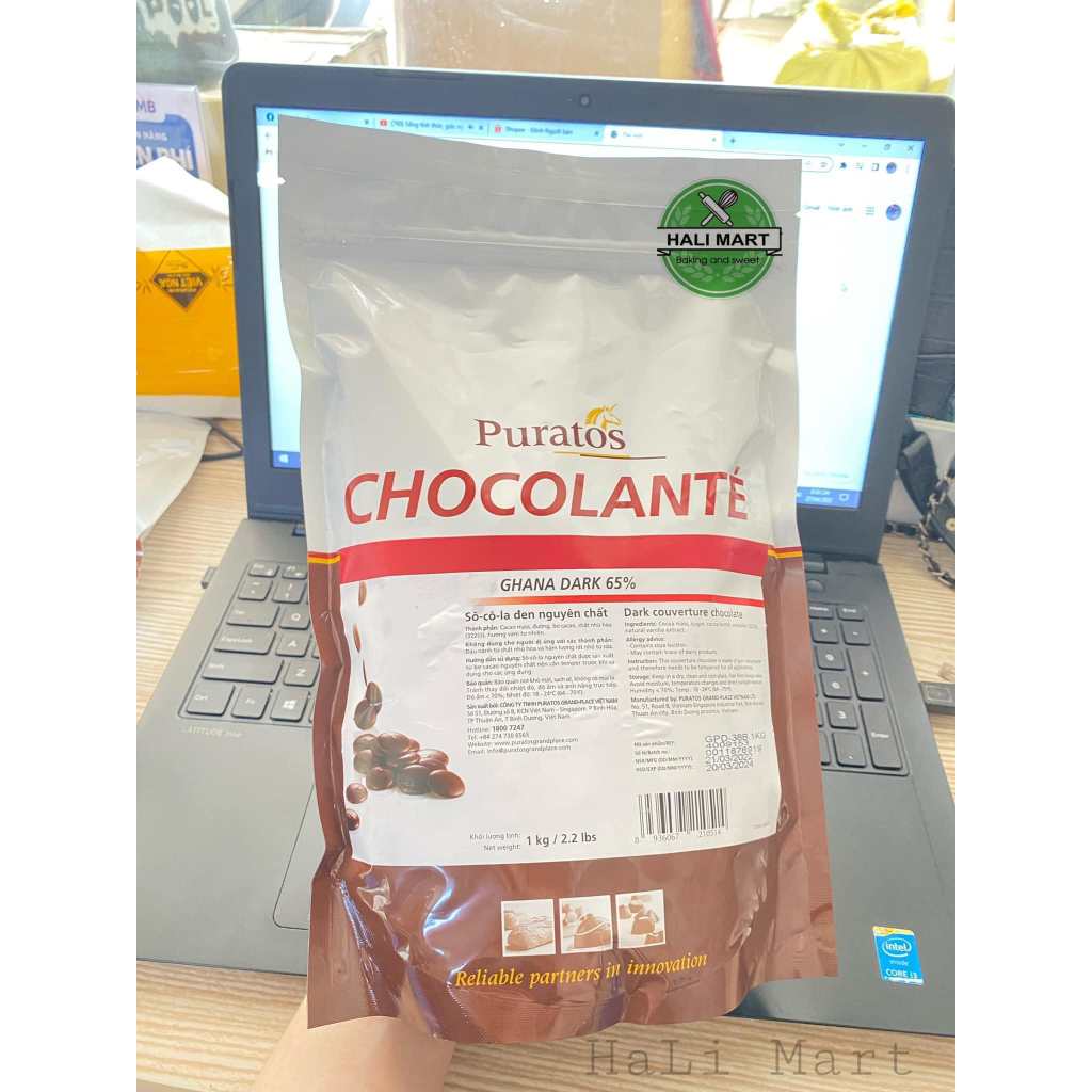 Socola ĐEN Puratos 65% (1kg)