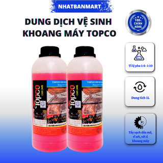  Dung dịch vệ sinh động cơ ô tô tẩy rửa dầu mỡ hoen ố Topco dung dịch an toàn chi tiết khoang máy xe chai 1 lít NB Mart 
