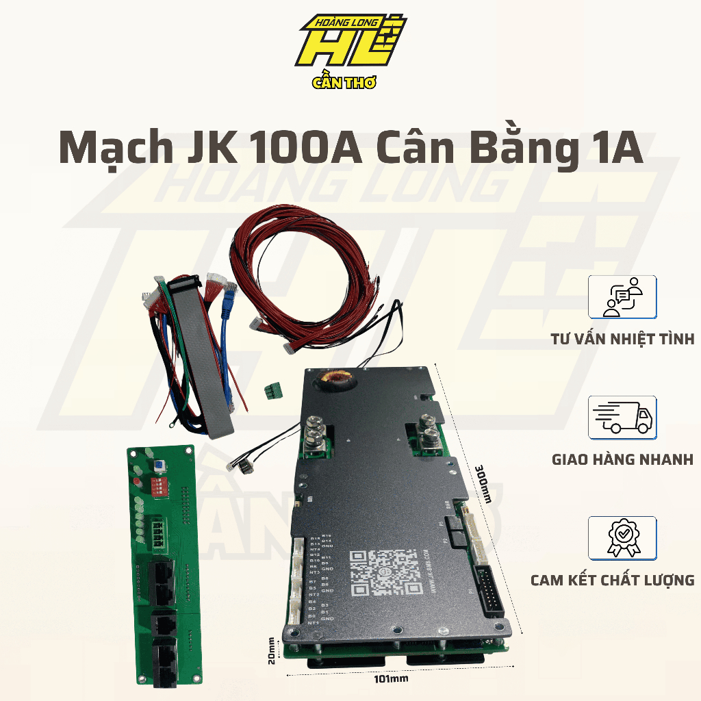 Mạch BMS JK 8S-16S 100A | Cân Bằng Chủ Động 1A | Chuyên Dùng Cho Năng Lượng Mặt Trời & Lưu Trữ