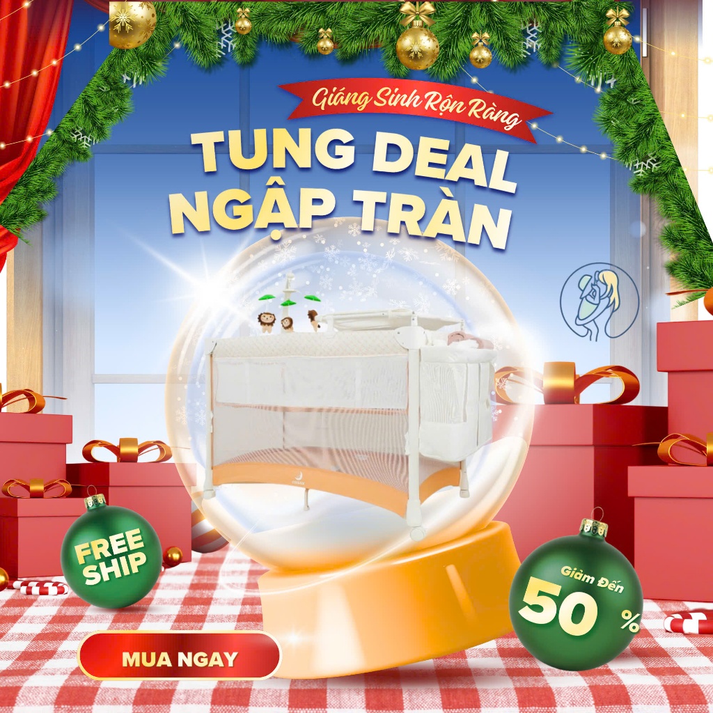 Nôi Cũi Vải Gấp Gọn CHILUX K55, Vải 300D Oxford, Bảo Hành Chính Hãng 12 Tháng