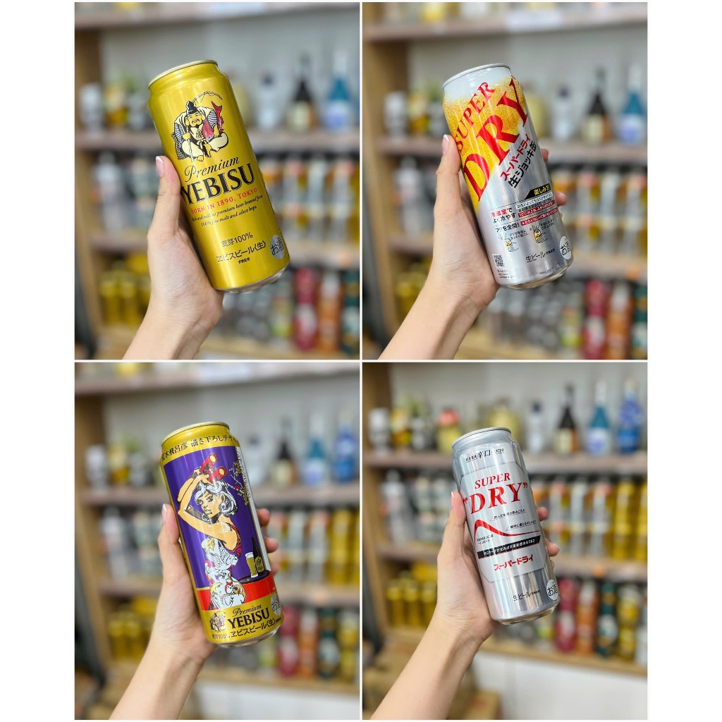 Bia Nhật Bản Asahi Dry, Yebisu Nội địa Nhật 500ml