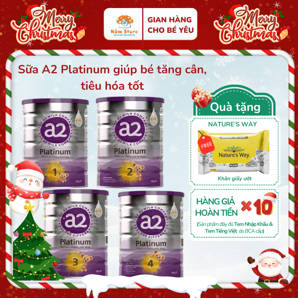 Sữa A2 Milk a2 Platinum Junior Số 1 2 3 4 - chính hãng đầy đủ tem phát triển toàn diễn cho bé