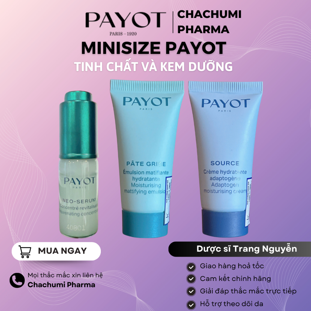 Minisize PAYOT Chính Hãng – Kem Dưỡng, Serum, Sữa Rửa Mặt Mini