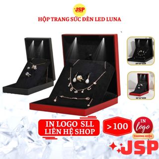  Hộp đựng trang sức bộ LUNA đèn led JSP nhận in Logo hộp đựng kiềng cưới hộp đựng dây chuyền lắc tay 