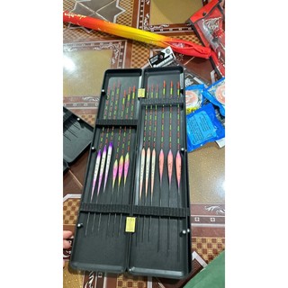 ComBo Hộp Phao + 6 Phao Ngày + 1 Phao Đêm màu ngẫu nhiên Đồ Câu LINH AN