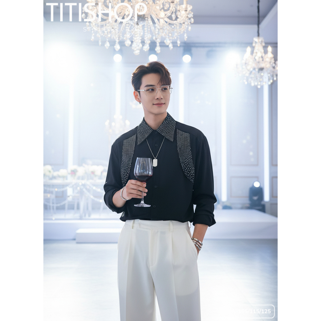 ( Đặt Nhanh ) Áo Sơ Mi Nam Đi Tiệc Event , Áo Sơ mi Đính Hột . Áo Sơ mi nam Rộng , áo Sơ mi nam đi t