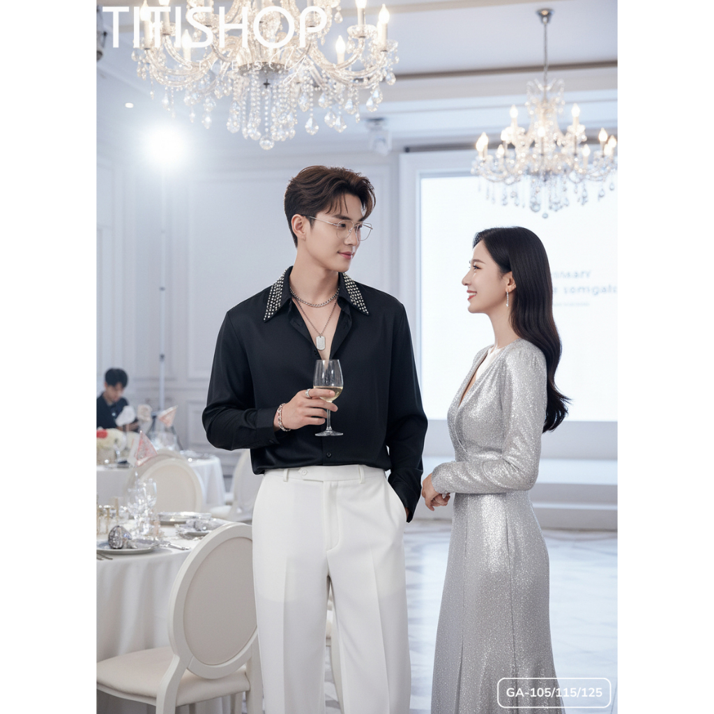 ( Đặt Nhanh ) Áo Sơ Mi Nam Đi Tiệc Event , Áo Sơ mi Đính Hột . Áo Sơ mi nam Rộng , áo Sơ mi nam đi t