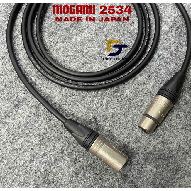 Dây Canon/ XLR Mogami 2534 Đen - Jack Neutrik Nc3fxx nc3mxx chuẩn - (Dài 1-2-3-4-5m) Giá 1 sợi.