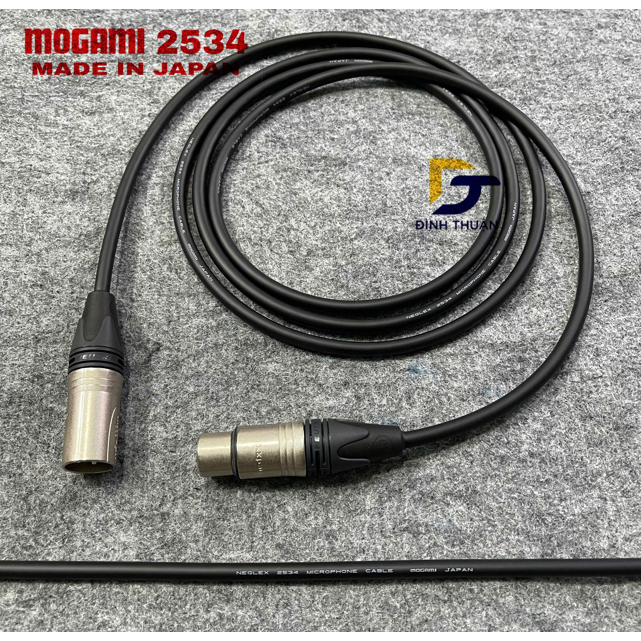 Dây Canon/Balance Mogami 2534 Đen - Jack Neutrik Nc3fxx nc3mxx chuẩn - (Dài 1-2-3-4-5m) Giá 1 sợi.