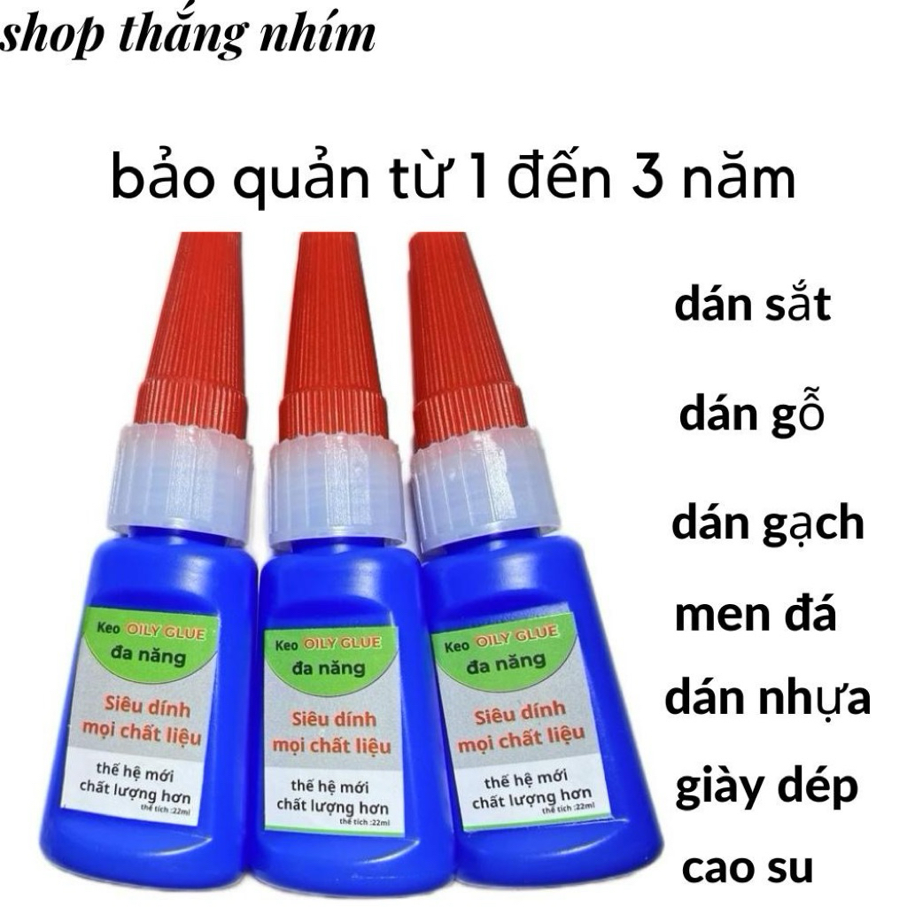 Combo 3 Lọ Keo OILY GLUE  Đa Năng Gấp 50 Lần Keo 502