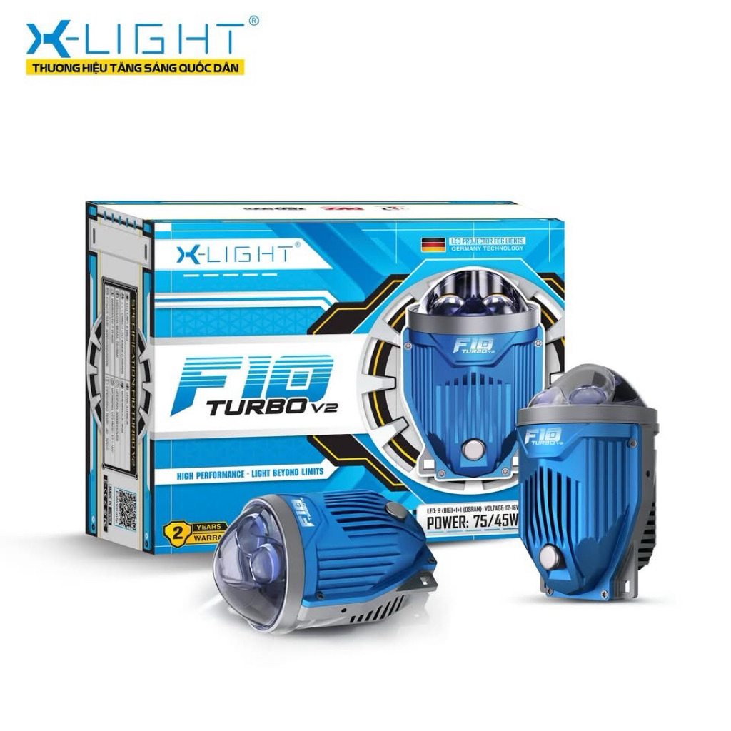 🔥 ĐÈN BI GẦM F10 / F10 TURBO V2 / 2 LASER – SÁNG MẠNH, ĐI ĐÊM AN TÂM 🔥