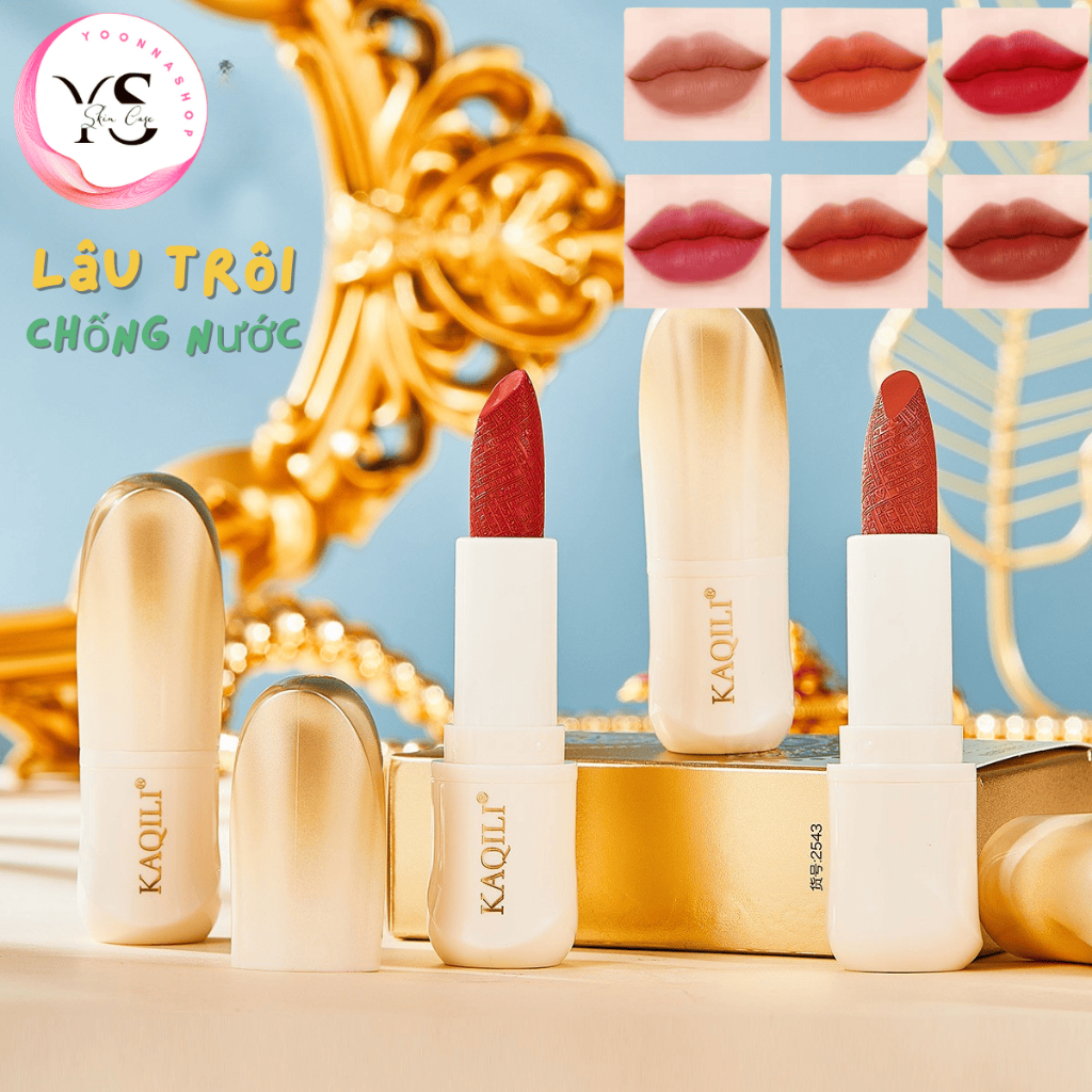 Son Thỏi Lì KAQILI – Lì Mịn, Lên Màu Chuẩn, Hạn Chế Lem & Dính Cốc A2543