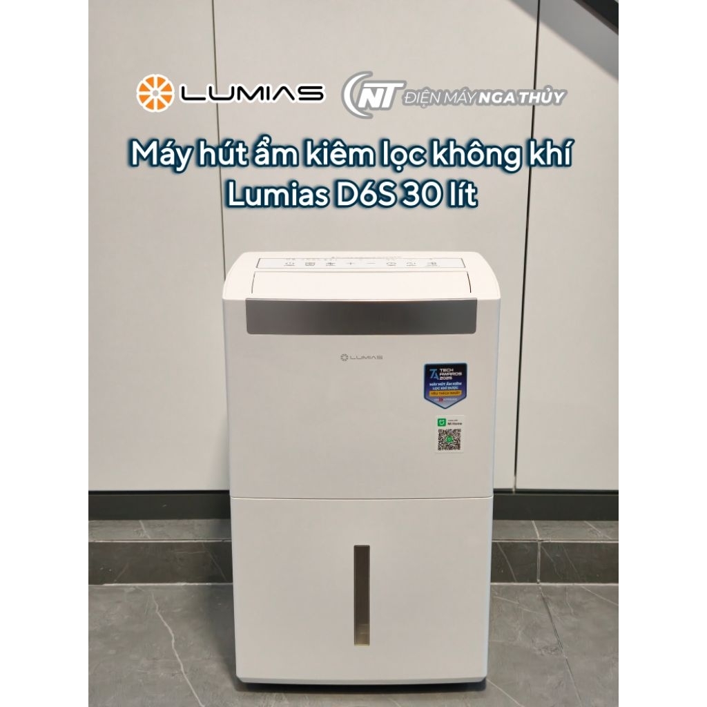 Máy hút ẩm kiêm lọc không khí Lumias D6S 30 lít
