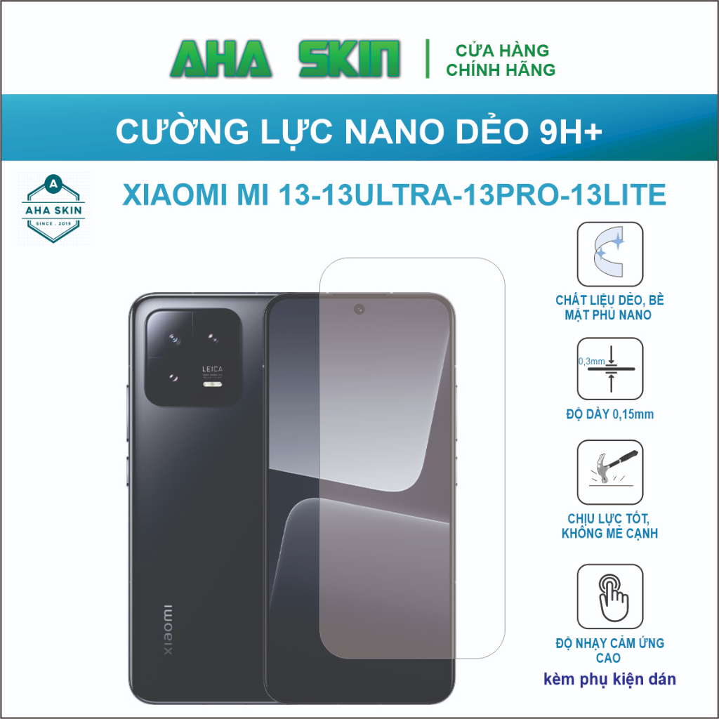 Cường lực Xiaomi Mi 13/Mi 13Ultra/Mi13 Pro/Mi 13 Lite, cường lực dẻo 9h+