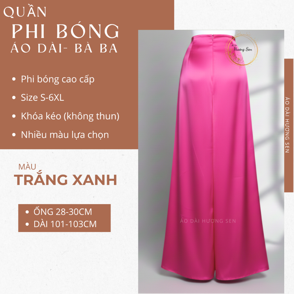 [Size Trung] Quần phi bóng áo dài size , bigsize XL XXL XXL 4XL 5XL 6XL phù hợp áo dài, bà ba