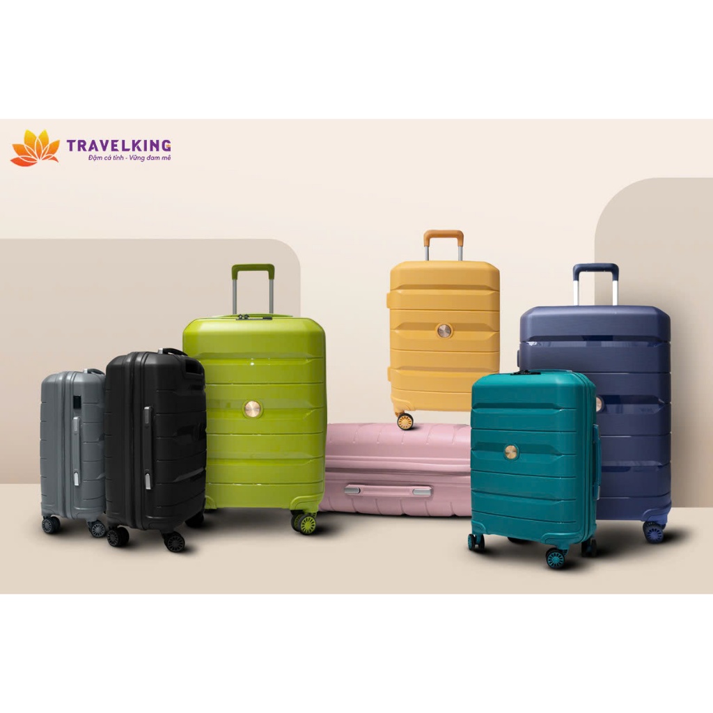 [HÙNG PHÁT] Vali Thời Trang Travelking 883 Hùng Phát Nhựa PP Dẻo Cao Cấp Chống Bể Vỡ