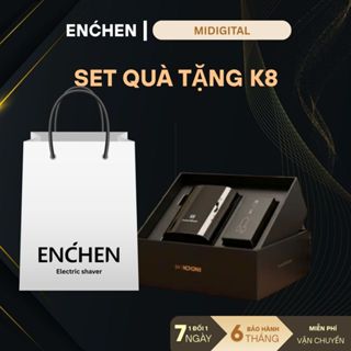   Túi quà tặng  Máy cạo râu Enchen K8 Mini 6 lưỡi dao kép mỏng chống nước IPX7 pin sử dụng đến 2 tháng - BH 6 tháng 