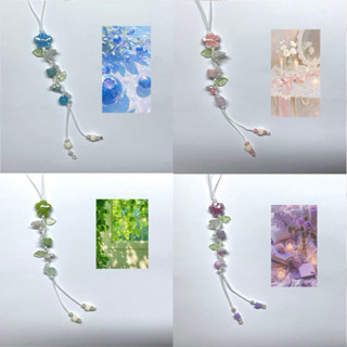 Dây treo điện thoại handmade hoa lá pastel | Garden Hours | Phone strap thủ công | Charm điện thoại dễ thương|threesis