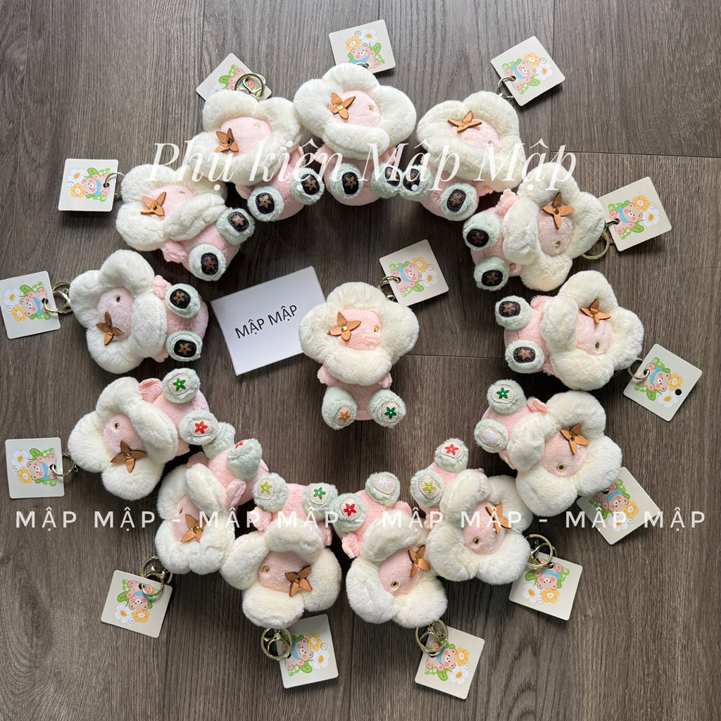 (Hàng loại 1) Bag charm móc khoá hoa hướng dương Lv Doudou Vivienne Mini