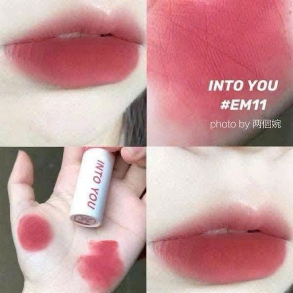 💥💥💥 CHÁY HÀNG [MÙI SOCOLA]SON KEM BÙN + MÁ HỒNG INTO YOU MÀU EM11 HỒNG NÂU KHÓI Fullbox