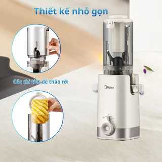 Máy Ép Chậm Midea MJC121S0BPWE Ép Rau Củ Trái Cây Kiệt Bã Giữ Dinh Dưỡng