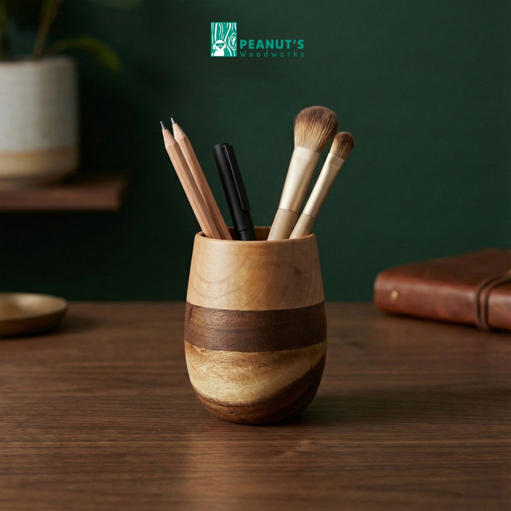 Cốc đựng bút – “Deskdrop” từ Peanut’s Woodworks