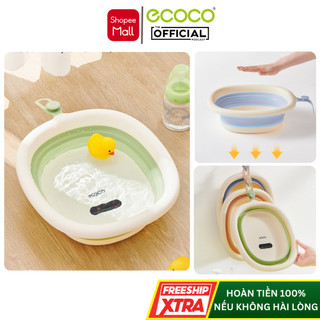 Chậu Gấp Gọn Silicon ECOCO, Có Cảm Biến Nhiệt Độ Thông Minh, Chậu Rửa Mang Đi Du Lịch E24097