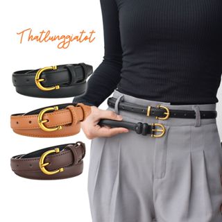 Thắt lưng nữ bản nhỏ màu vàng đồng - Dây nịt nữ da sang trọng bản 1.8cm TL091-Thắt Lưng Giá Tốt