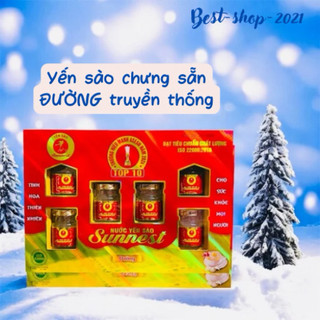  Yến sào Sunnest cao cấp dành cho người lớn tăng cường đề kháng  Hộp quà biếu 6 lọ kèm túi giấy  
