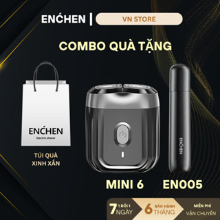  Máy cạo râu Enchen Mini 6 lưỡi dao kép mỏng chống nước IPX7 pin sử dụng đến 2 tháng - BH 6 tháng 