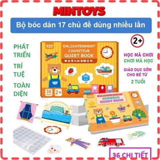  Học Liệu Montessori Bóc Dán 17 chi tiết nhiều chủ đề giáo dục toán học động vật 