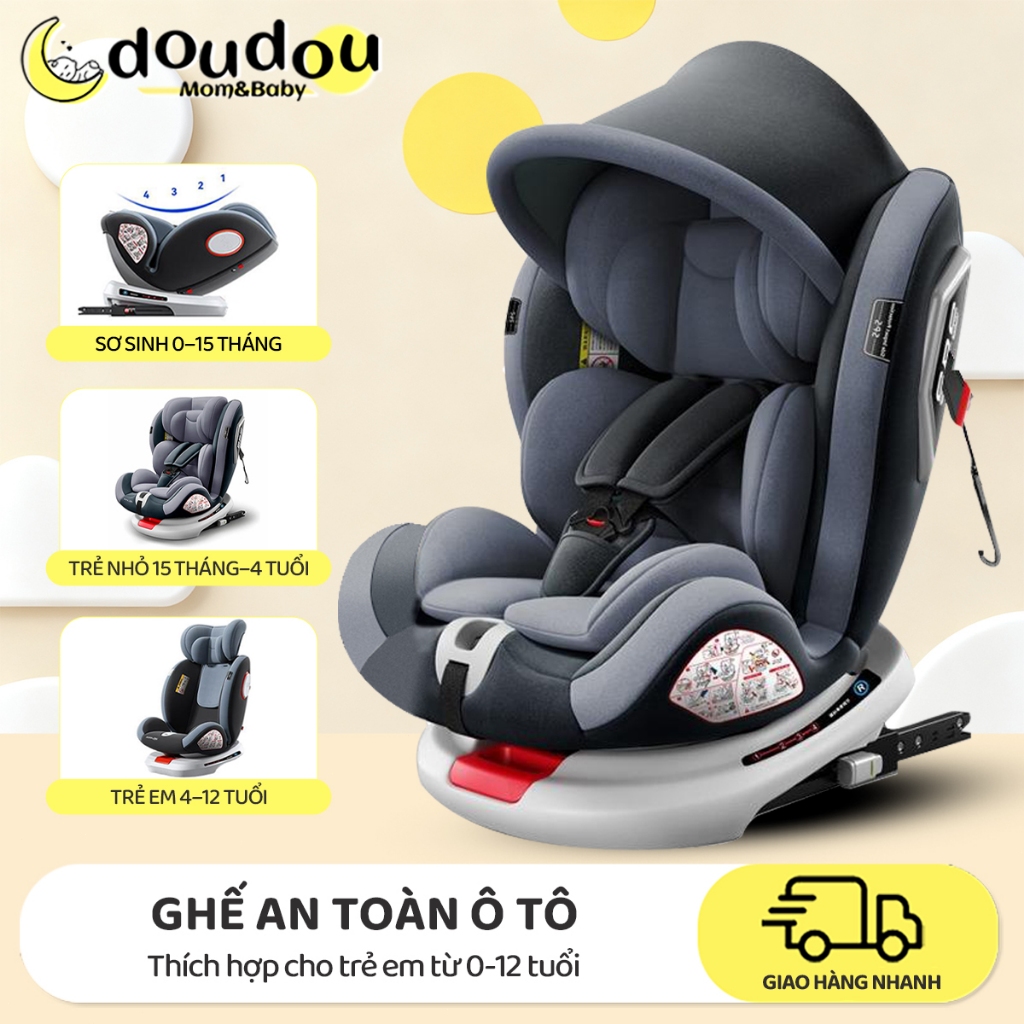 Ghế Ngồi Ô Tô Cho Bé Có Khóa Chốt An Toàn, Ghế An Toàn Cho Trẻ Em, ISOFIX+LACTH Cố Định