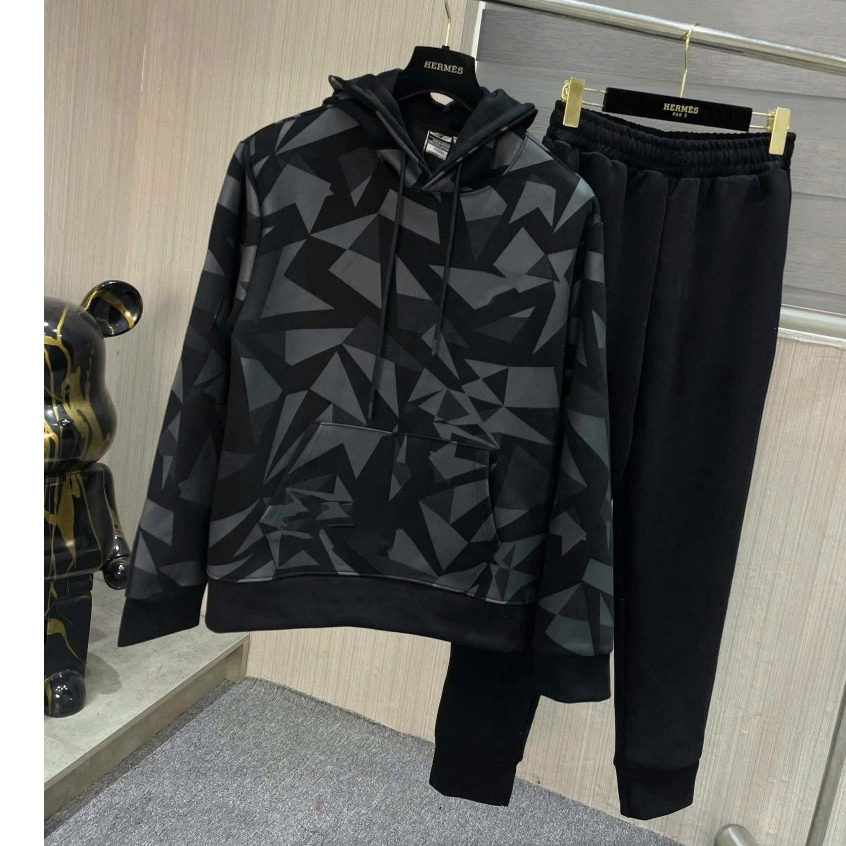 Bộ Nỉ Thu Đông D_ Chéo 3D Cao Cấp Tay Bồng Có Mũ Chất Nỉ Dày Dặn Mặc Lên Form Siêu Đẹp. Bộ Thu Đông 