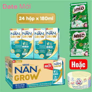   Có Quà Tặng  Sữa Nan Grow Pha Sẵn 180ML NESTLE® Dinh Dưỡng Tốt Cho Bé  24hộp x 180ML  Date Mới 