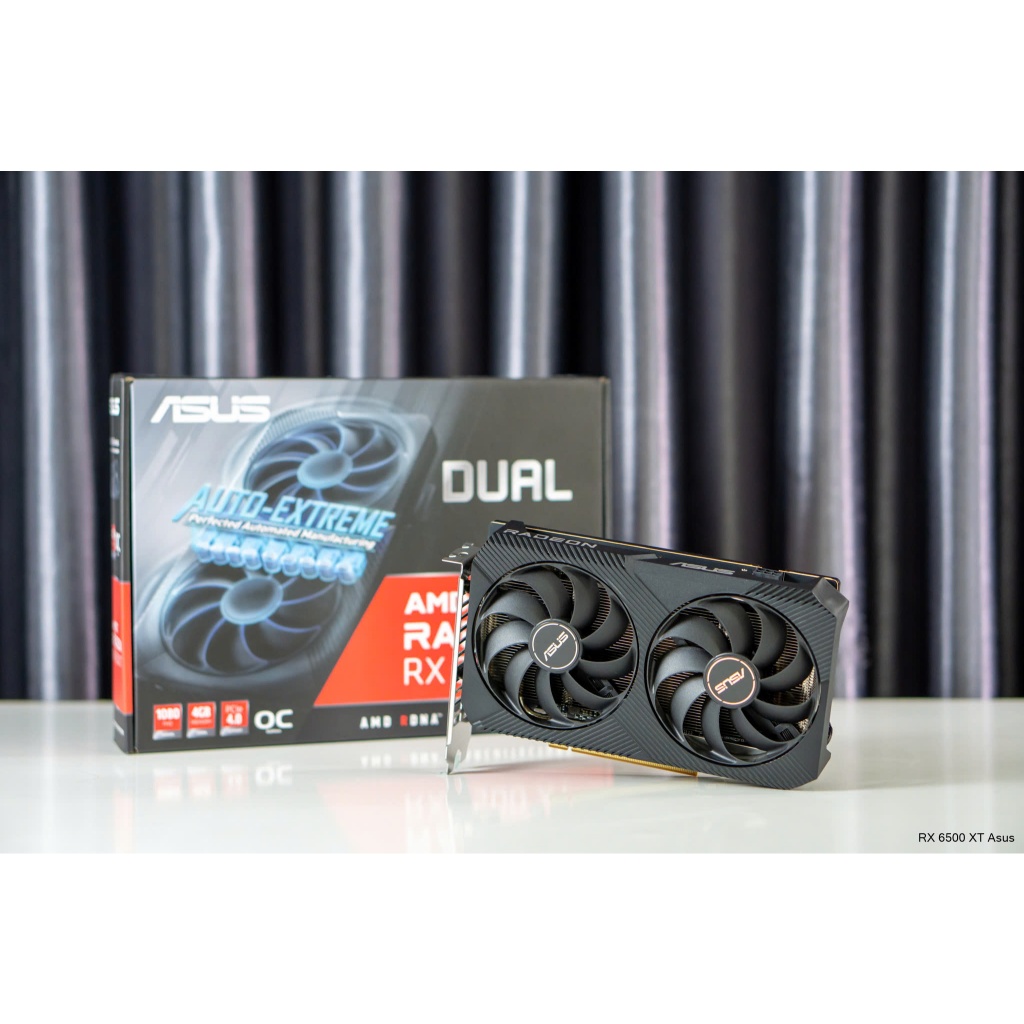 Card màn hình ASUS RX 6500XT Dual OC 4GB GDDR6 Gaming - New BH 36T