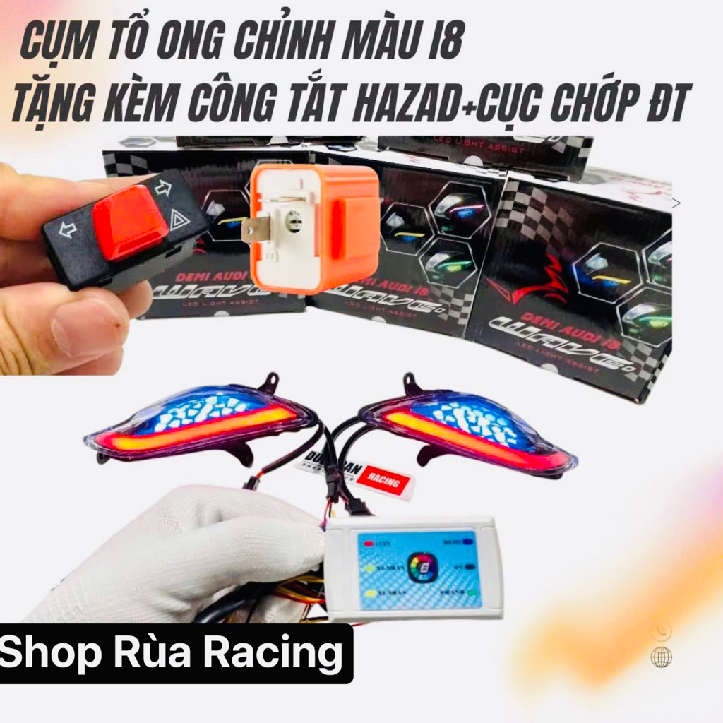 Xi Nhan i8 BLE Chỉnh Màu Theo Sở Thích Trên App / Giắc Cắm Trả Theo xe Dành Cho Wave 2018 Trở Lên