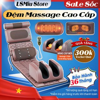  Đệm Massage Toàn Thân PRO Ghế Mát Xa Hồng Ngoại Xoa Bóp Giảm Đau Mỏi gNệm massage phục hồi giảm đau nhức 
