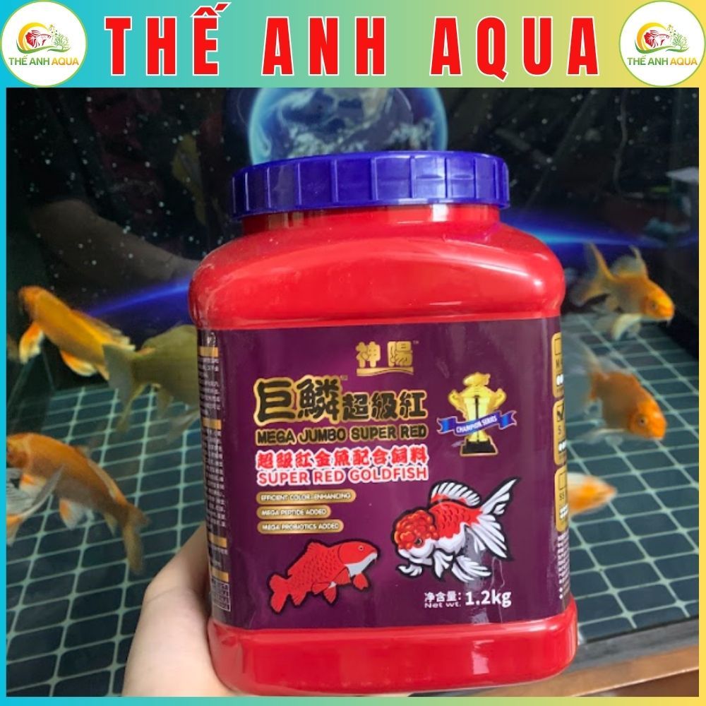 Cám Mega Jumbo SUPER RED (HẠT CHÌM)- Thức ăn tăng màu cho cá vàng, cá chép, cám cá koi