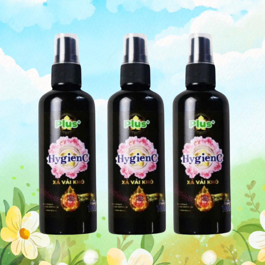 [HygienC] - Combo 3 Chai Xịt Vải Khô Khử Mùi HygienC Hàng Việt Nam - Dung Tích 100ml/Chai Xịt