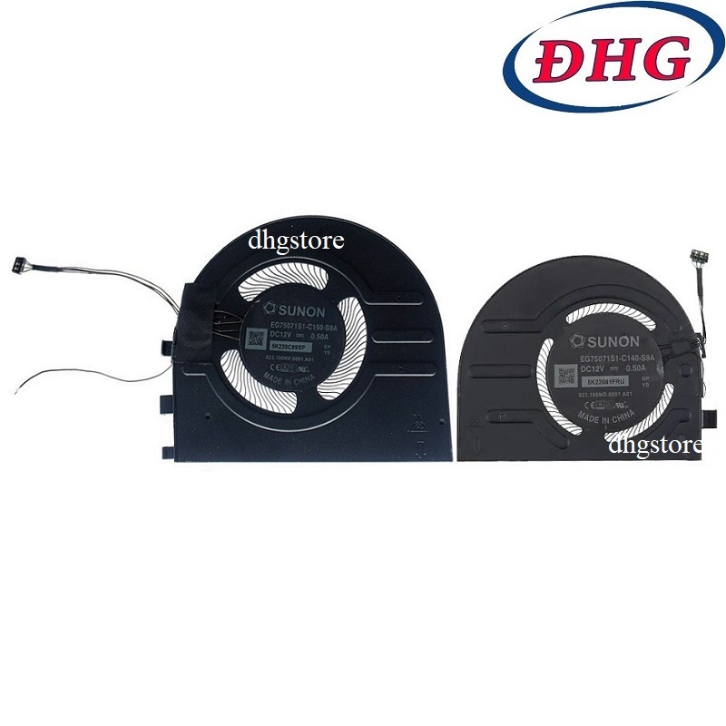 Fan quạt tản nhiệt CPU-GPU laptop Lenovo ThinkPad P1 Gen 4, X1 Extreme 4th Gen 4, VGA RTX 3050 3060 