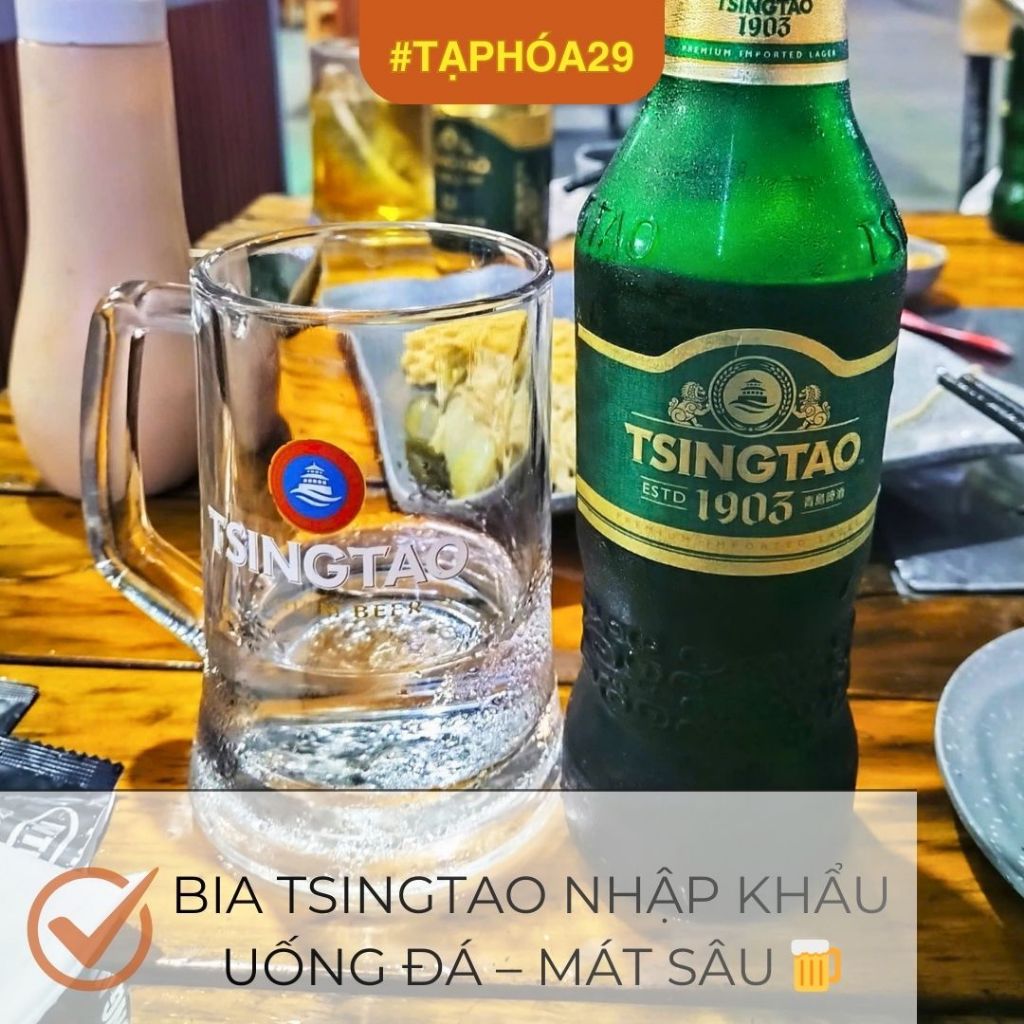[HCM] Bia Tsingtao 1903 Thùng 24 Chai 330ml | Bia Tsingtao Chính Hãng Nhập Khẩu | Uống Đá Mát Sâu