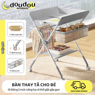  Bàn Thay Tã Cho Bé Cải Tiến 2025 Gấp Gọn Dễ Dàng Bàn Massage Thay Quần Áo Cho Bé Sơ Sinh Có Bánh Xe 
