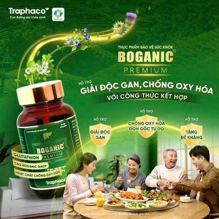 Boganic Premium Traphaco, Hỗ trợ Giải Độc Gan, Tăng Cường Chức Năng Gan, Chống Oxy Hóa -30 Viên/Hộp