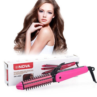 Lược Điện NOVA 3 In 1, Tạo Kiểu Dập Xù, Uốn, Duỗi Tóc Chuẩn Salon Chuyên Nghiệp
