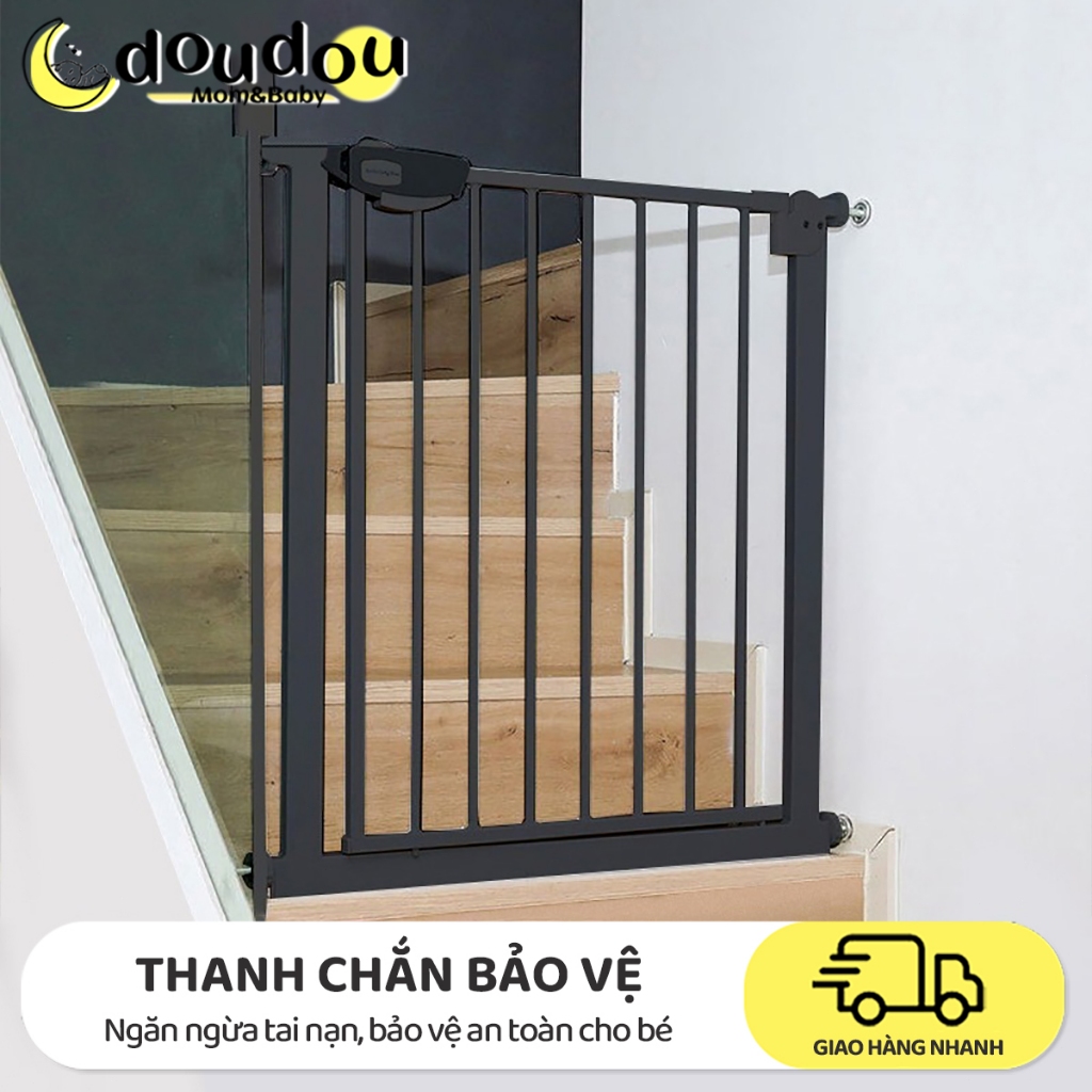  Thanh Chắn Cửa Chắn Cầu Thang 76–84 CM Không Cần Khoan Tường An Toàn Cho Bé 